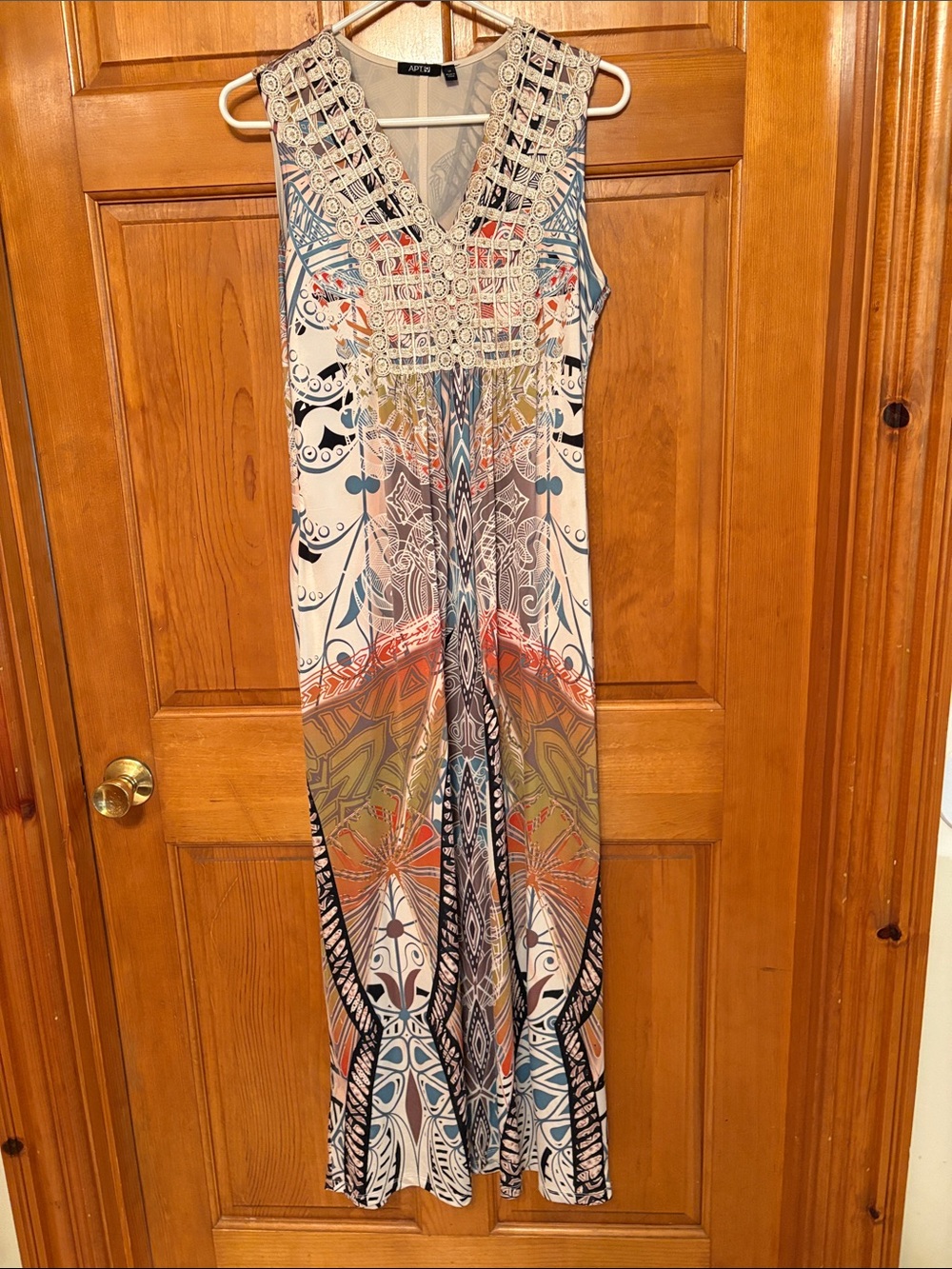 Apt. 9 Multicolor Crochet-Trim V-Neck Sleeveless Dress